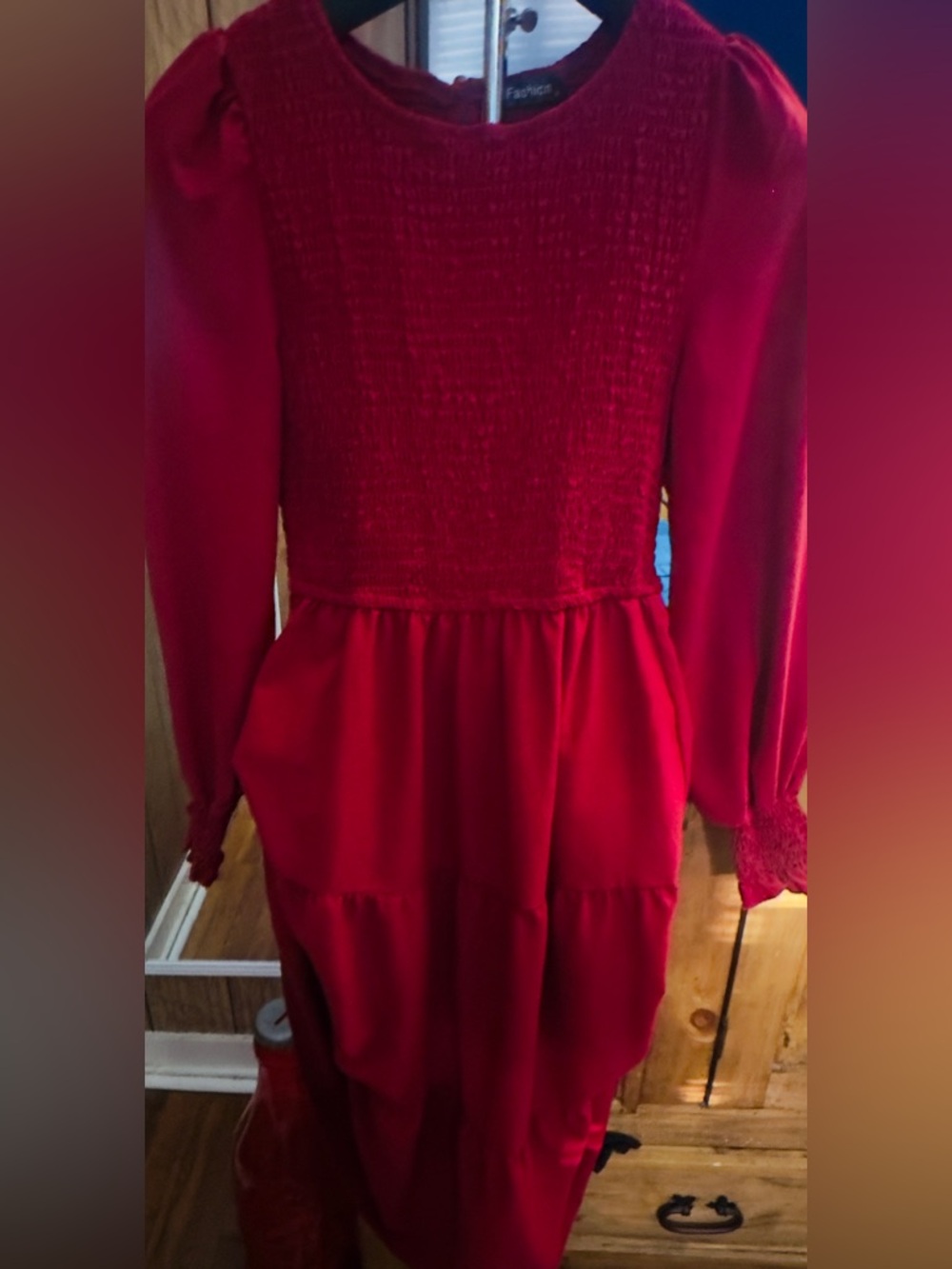 Last Chance Maroon Midi Dress size Small